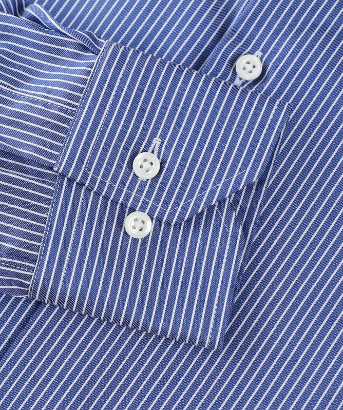 Stenstroms Blue Striped Twill Shirt