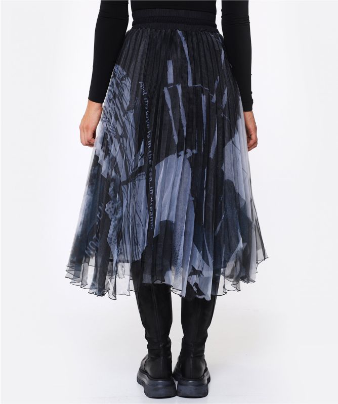 NU London Pleated Midi Skirt