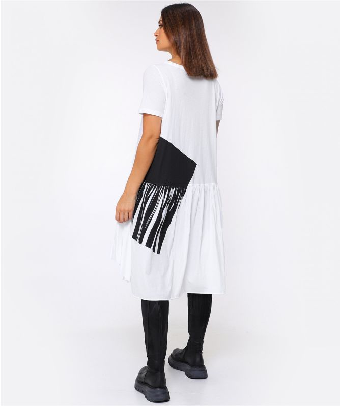 Lurdes Bergada Oversized Print Cotton Dress