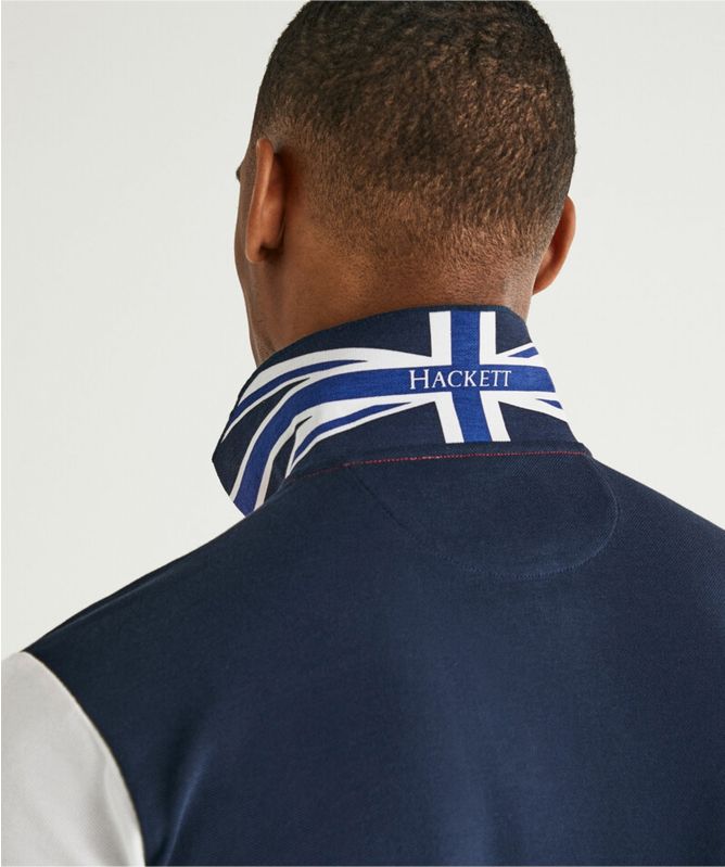 Hackett Colour Block Crest Polo Shirt