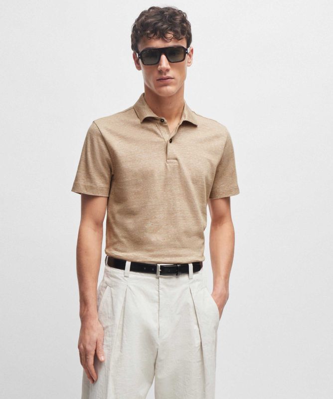 BOSS Cotton Linen Press 56 Polo Shirt