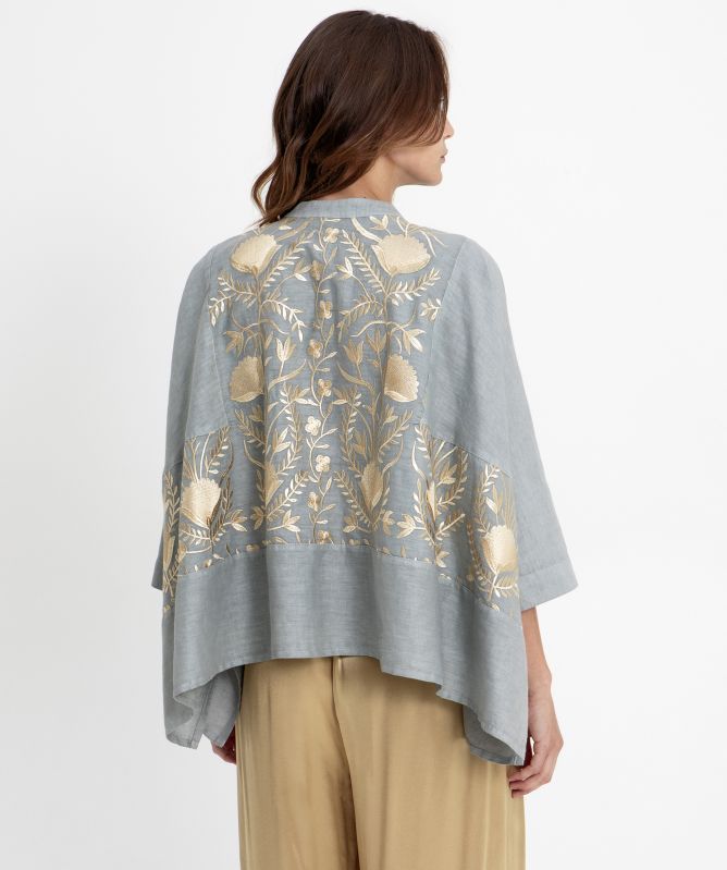 Greek Archaic Kori Blossom Oversized Shirt