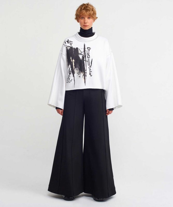 NU London Swiggle Print Sweatshirt