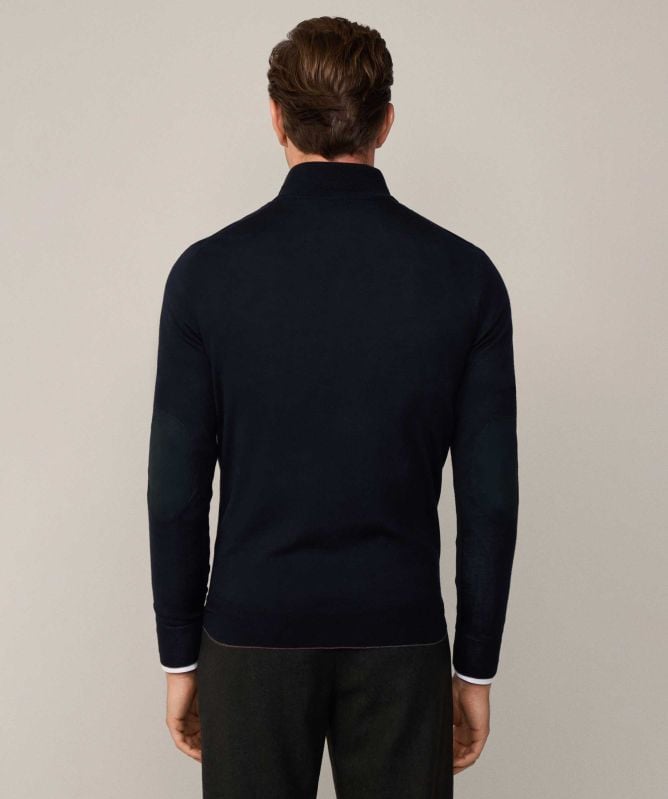 Hackett Merino Silk Half-Zip Jumper