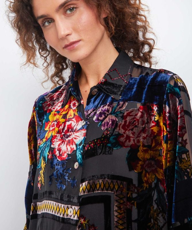 Thanny Long Devoré Shirt