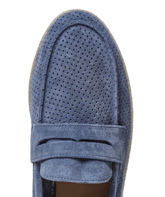 Oliver Sweeney Terrassa Perforated Suede Espadrille Loafers