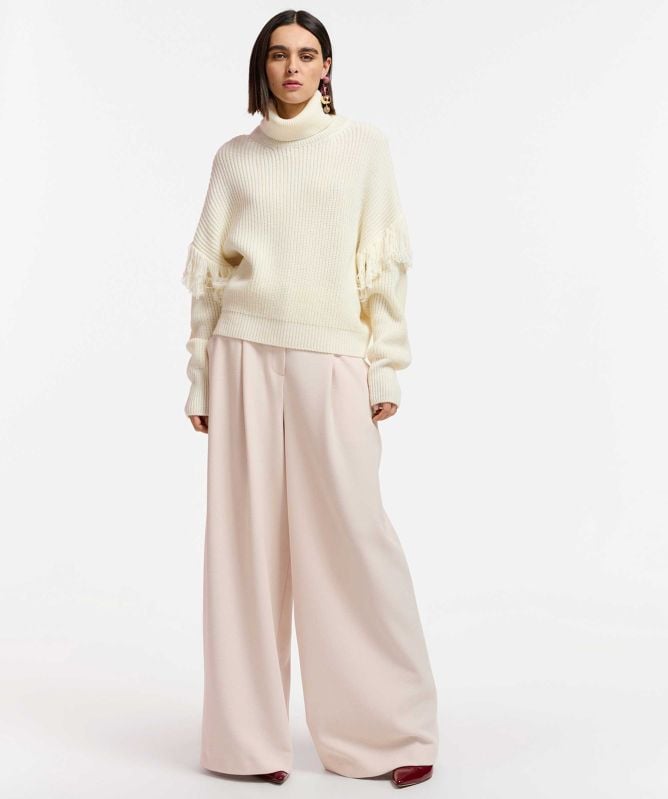 Essentiel Antwerp Ejoy Turtleneck Jumper With Fringes