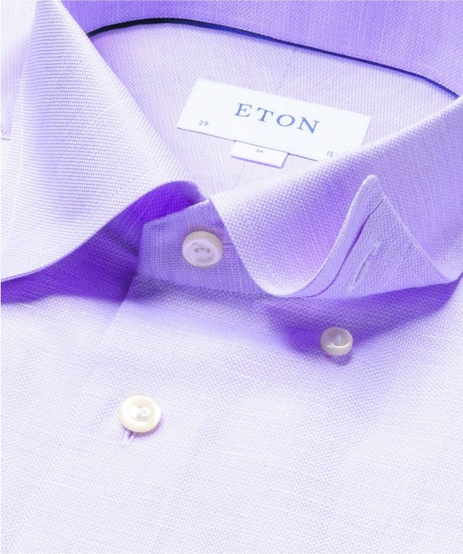 Eton Slim Fit Linen Blend Shirt
