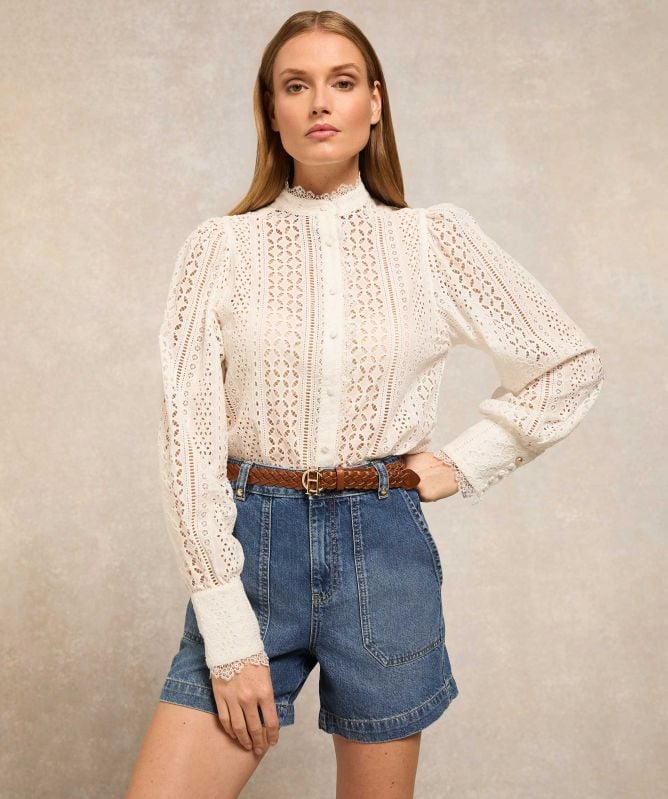 Holland Cooper Utility Denim Shorts