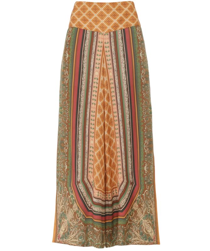 One Hundred Stars Amulet Gold Palazzo Pants