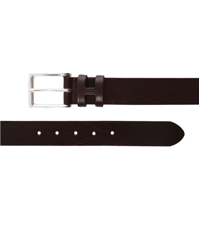 Hackett Leather Tack Stitch H Belt