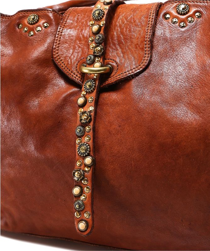 Campomaggi Embellished Leather Shopper Bag