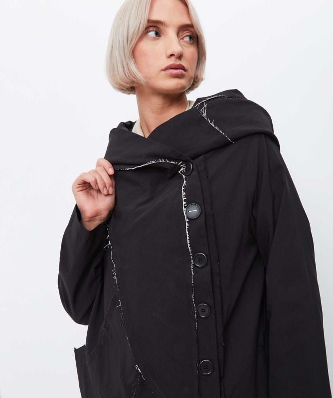 Manesera Raw-Edging Long Coat