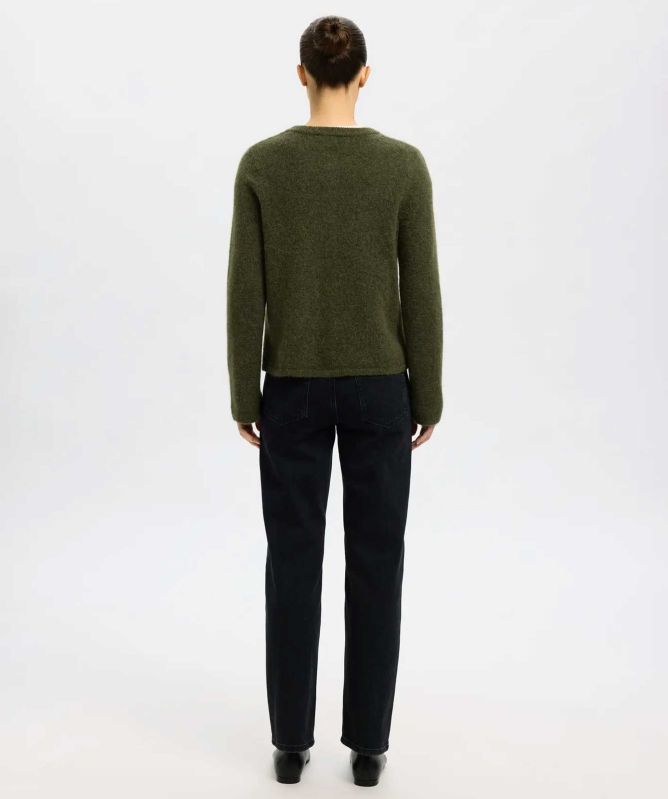 Selected Lulu Round Neck Knit Cardigan