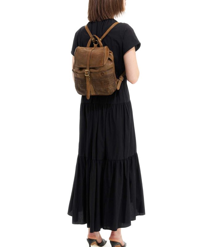 Campomaggi Woven Leather Backpack