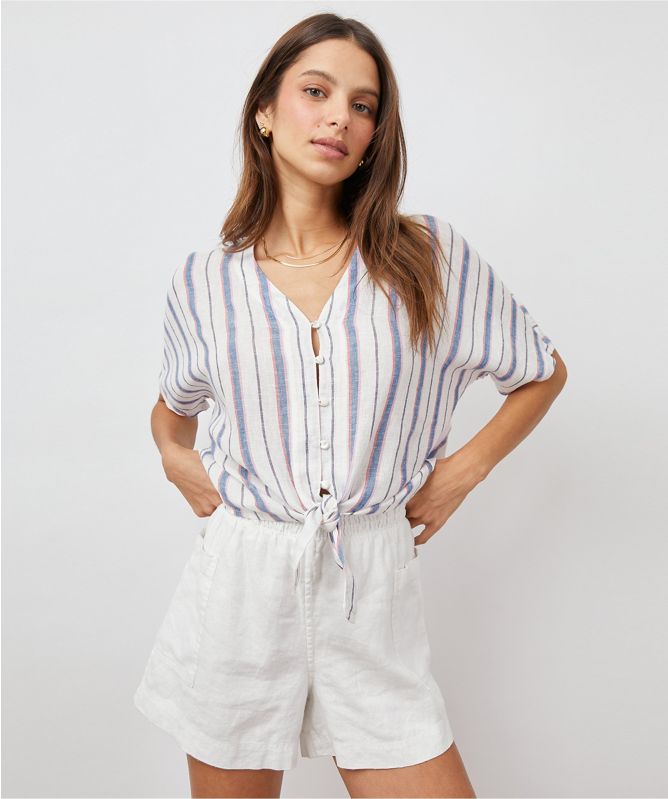 Rails Linen Striped Thea Shirt