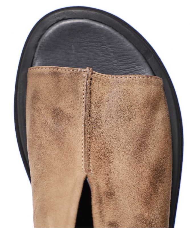 Lofina Flat Suede Open Toe Shoes