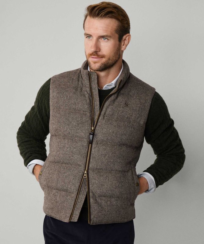 Hackett Padded Herringbone Gilet