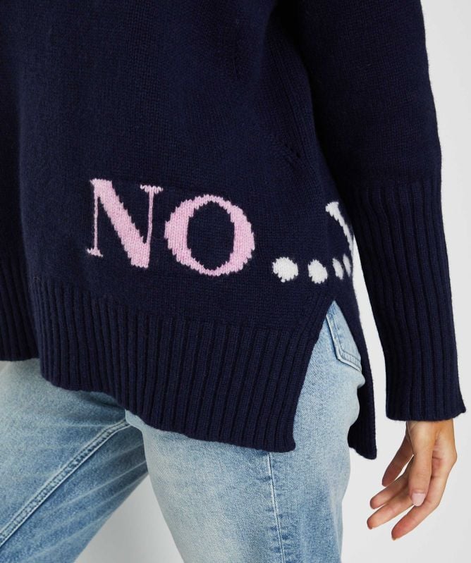 Eddy and Ivy Yes No Merino Cashmere Jumper