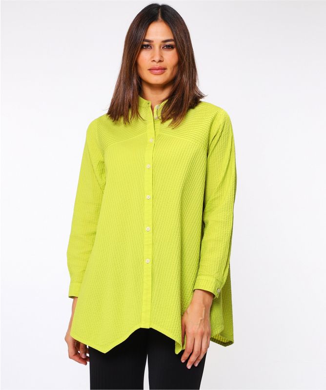 Yaccomaricard Collarless Oversized Shirt