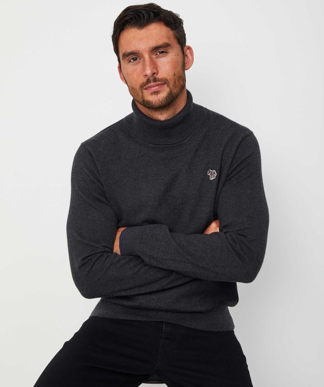 Paul Smith Roll Neck Zebra Jumper