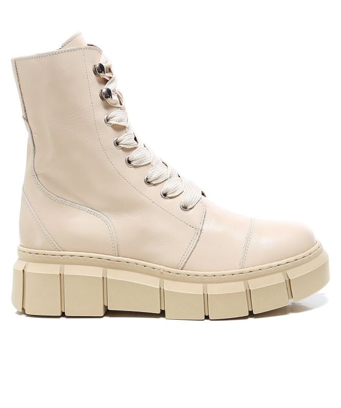 ALOHAS Can Can Leather Combat Boots