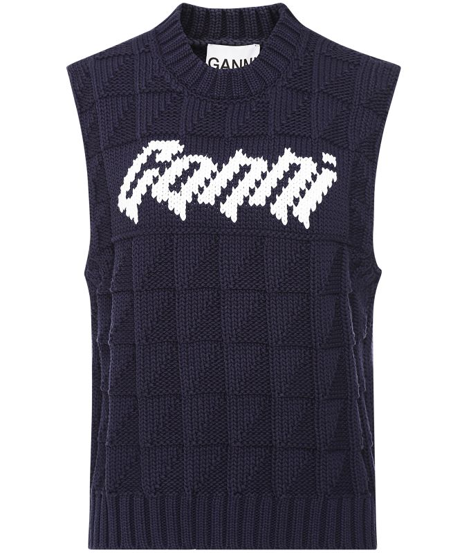 GANNI Organic Cotton Rope Vest