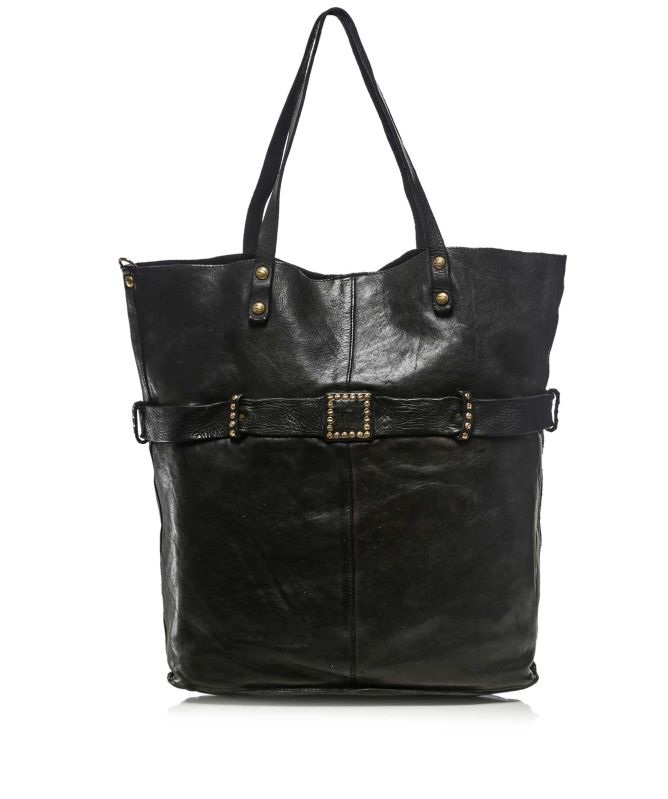 Campomaggi Studded Leather Shopper Bag