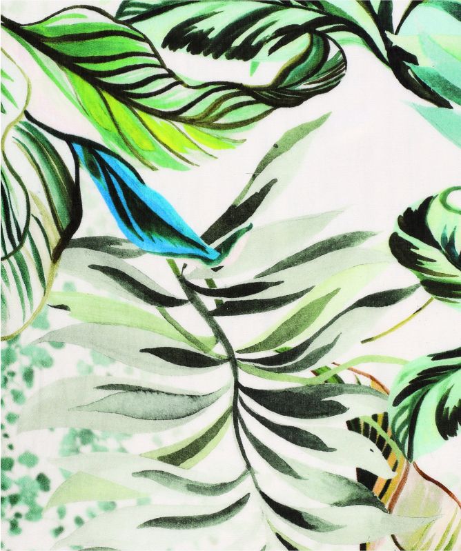 Ahujasons Jungle Leaf Print Cashmere Blend Scarf