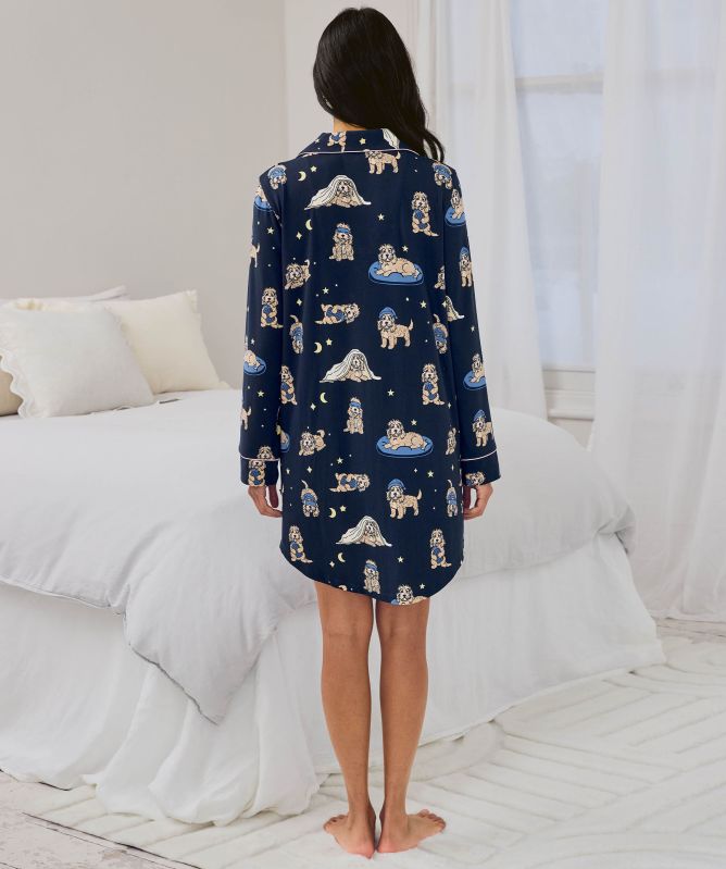 Chelsea Peers Cockapoo Snooze Print Nightshirt