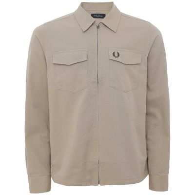 Twill Zipper Overshirt