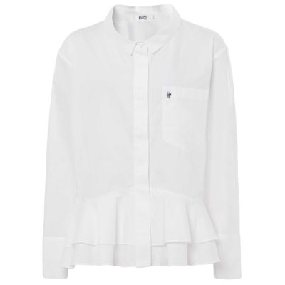 Ruffle Peplum Pin Shirt