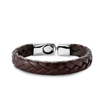 Braided Leather Clasp Bracelet