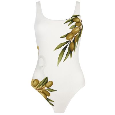 Crinkle Olive Oil Swimsuit