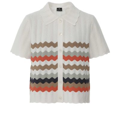 Zig Zag Stripe Knitted Top