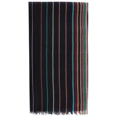 Wool Silk Signature Stripe Scarf