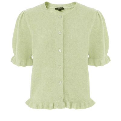 Lora Ruffle-Trim Cardigan