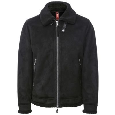 Faux Suede Bomber Jacket