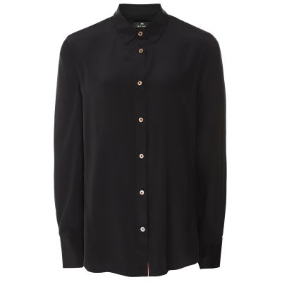 Silk Spray Swirl Placket Shirt