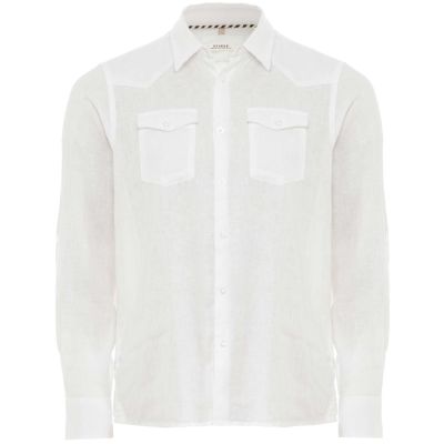 Long-Sleeve Linen Shirt