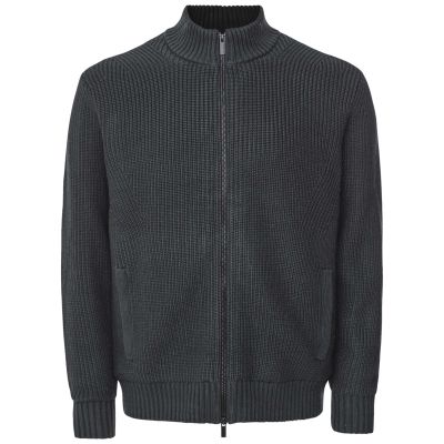 Rib Knit Zip Cardigan