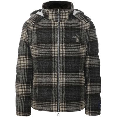 Wool Plaid Down Jacket