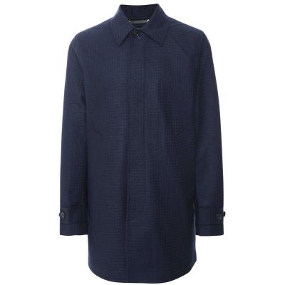 Paul Smith Navy Cashmere Mix Peacoat