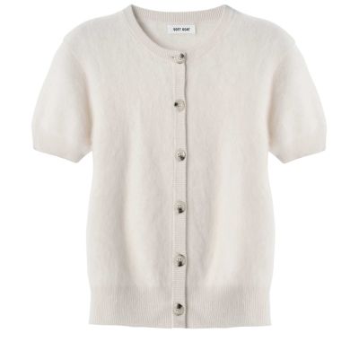 Brushed Short Sleeve Cardigan