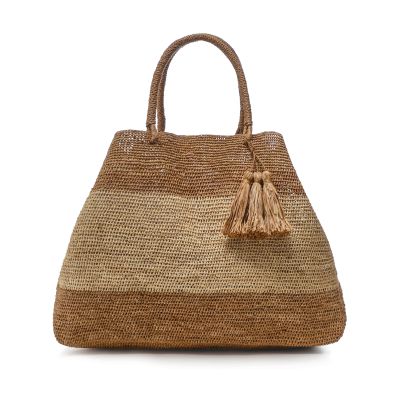 Raffia Tassel Tote Bag