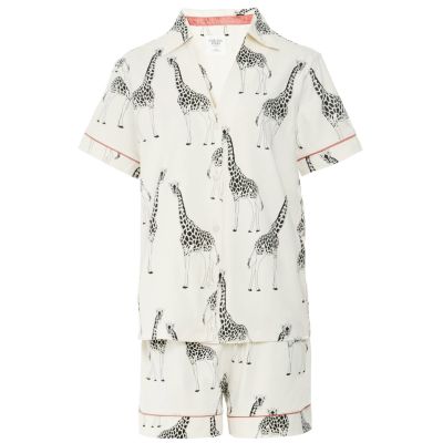 Organic Cotton Giraffe Print Short Pajamas