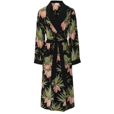 Deco Bud Black Crepe Gown