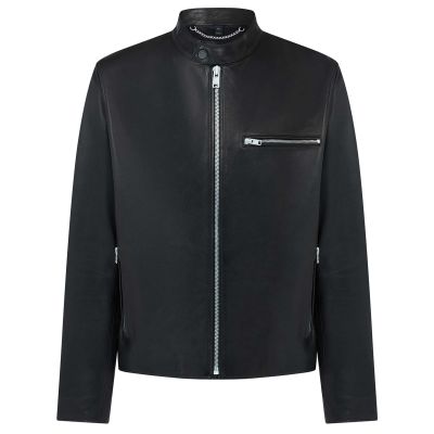Leather Track Racer Jacket