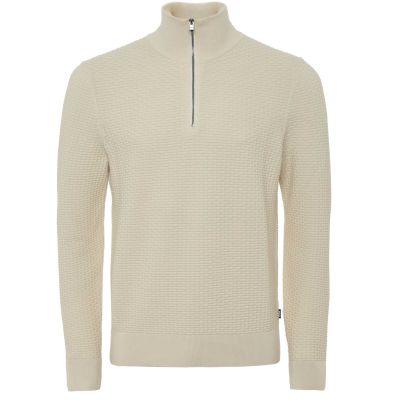 Textured Half-Zipper Sweater