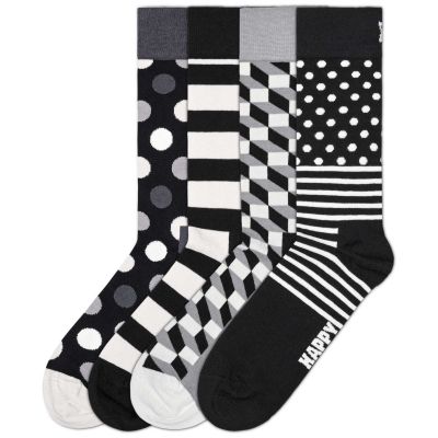 Classic Black & White Socks 4 Pack